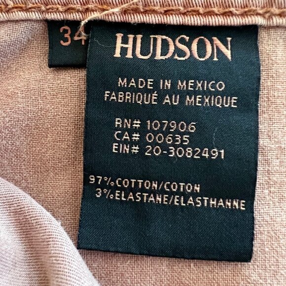 $175.00 Hudson Men's Blake Slim Straight Leg Stretch Light Brown Pants Sz 34 NWT - Picture 9 of 9